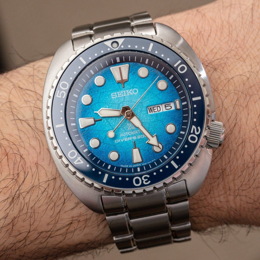 Seiko Prospex US Special Edition Automatic Blue Dial Silver Steel Strap Watch for Men - SRPH59
