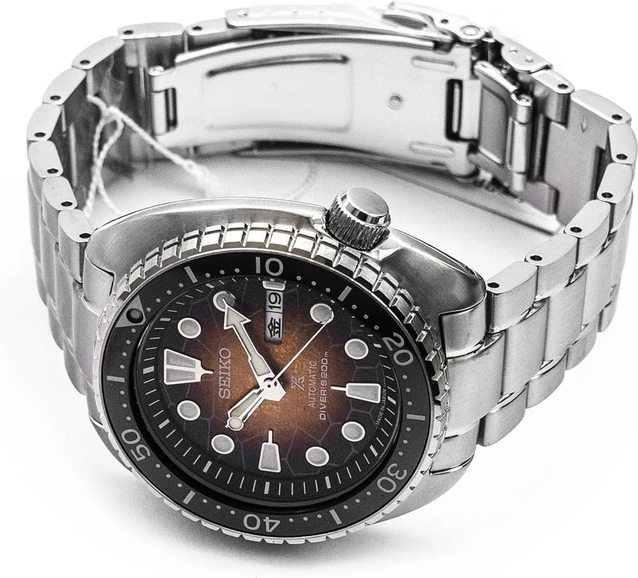 Seiko Prospex US Special Edition King Turtle Automatic Brown Dial Silver Steel Strap Watch for Men - SRPH55