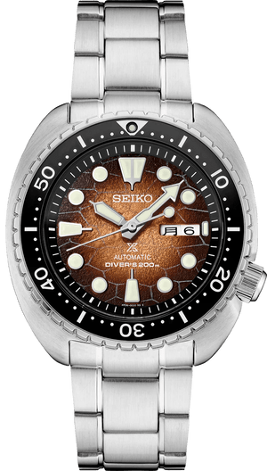 Seiko Prospex US Special Edition King Turtle Automatic Brown Dial Silver Steel Strap Watch for Men - SRPH55