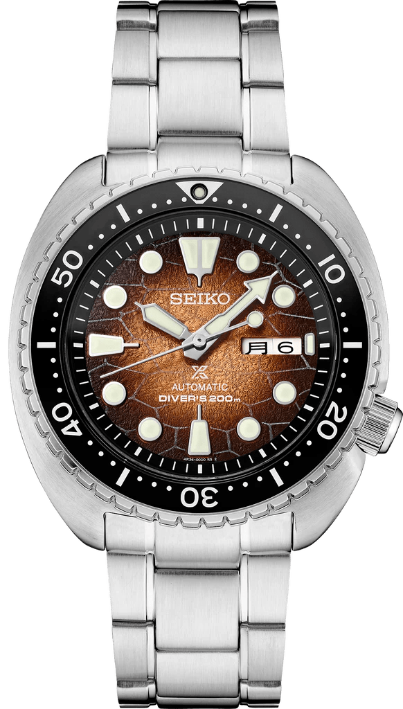 Seiko Prospex US Special Edition King Turtle Automatic Brown Dial Silver Steel Strap Watch for Men - SRPH55