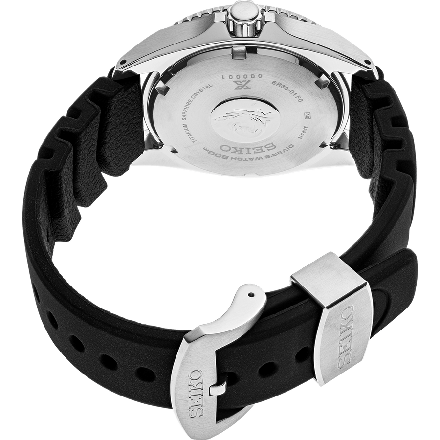 Seiko Shogun Prospex Titanium Divers Automatic White Dial Black Rubber Strap Watch For Men - SPB191J1