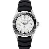 Seiko Shogun Prospex Titanium Divers Automatic White Dial Black Rubber Strap Watch For Men - SPB191J1