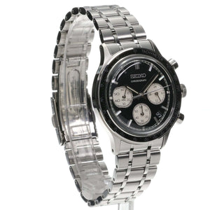 Seiko 5 Sport Black Dial Silver Steel Strap Watch for Men - SSB479P1