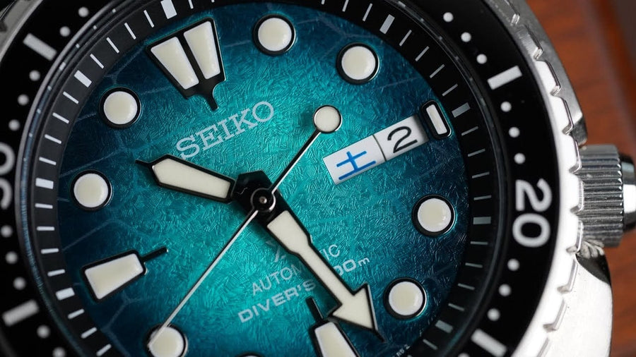 Seiko US Special Edition Automatic Green Dial Silver Steel Strap Watch for Men - SRPH57