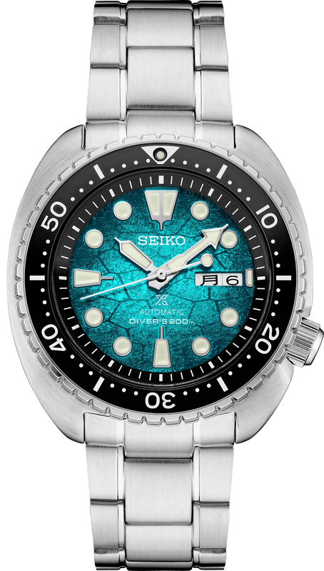 Seiko US Special Edition Automatic Green Dial Silver Steel Strap Watch for Men - SRPH57