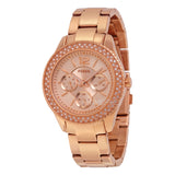 Fossil Stella Rose Gold Dial Rose Gold Steel Strap Watch for Women - ES3590