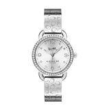 Coach Delancey White Dial Silver Steel Strap Watch for Women - 14502353