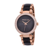 Michael Kors Parker Mother of Pearl Black Dial Two Tone Steel Strap Watch for Women - MK6414