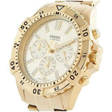 Fossil Garrett Chronograph Gold Dial Gold Steel Strap Watch for Men - FS5772