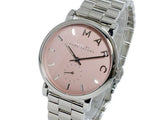 Marc Jacobs Baker Pink Dial Silver Stainless Steel Strap Watch for Women - MBM3280