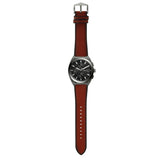 Fossil Everett Chronograph Grey Dial Brown Leather Strap Watch for Men - FS5799