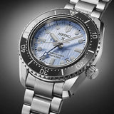 Seiko Prospex Limited Edition Automatic GMT Glacier Blue Dial Silver Steel Strap Watch For Men - SPB385J1