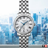 Tissot T Classic Carson Premium Automatic Lady Silver Dial Watch for Women - T122.207.11.033.00