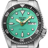 Seiko 5 Sports SKX Midi Automatic Teal Dial Silver Steel Strap Watch For Men - SRPK33K1