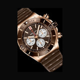 Breitling Super Chronomat B01 44 Brown Dial Brown Rubber Strap Watch for Men - RB0136E31Q1S1