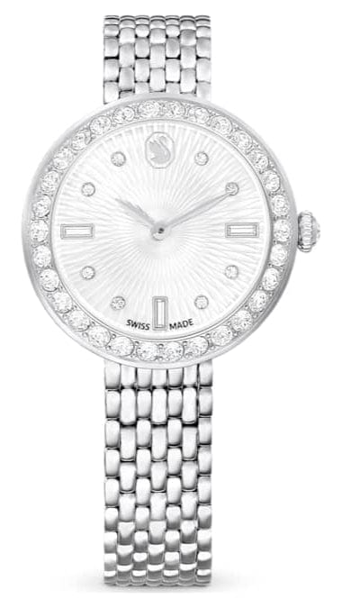Swarovski Certa Crystals Silver Dial Silver Steel Strap Watch for Women - 5673022