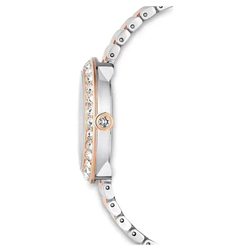 Swarovski Certa Crystals Silver Dial Two Tone Steel Strap Watch for Women - 5672971