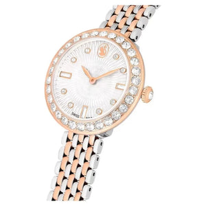 Swarovski Certa Crystals Silver Dial Two Tone Steel Strap Watch for Women - 5672971