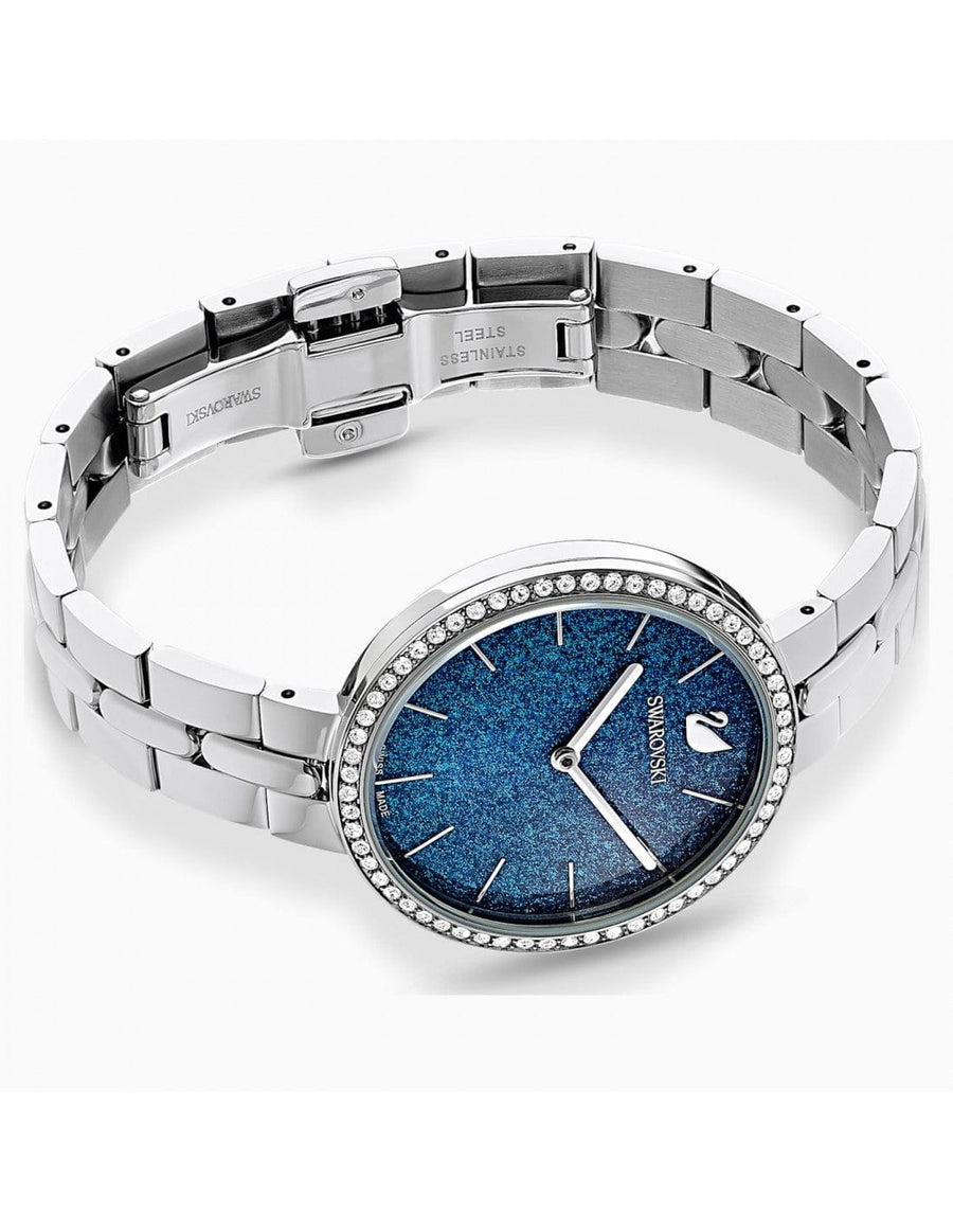 Swarovski Cosmopolitan Blue Dial Silver Steel Strap Watch for Women - 5517790