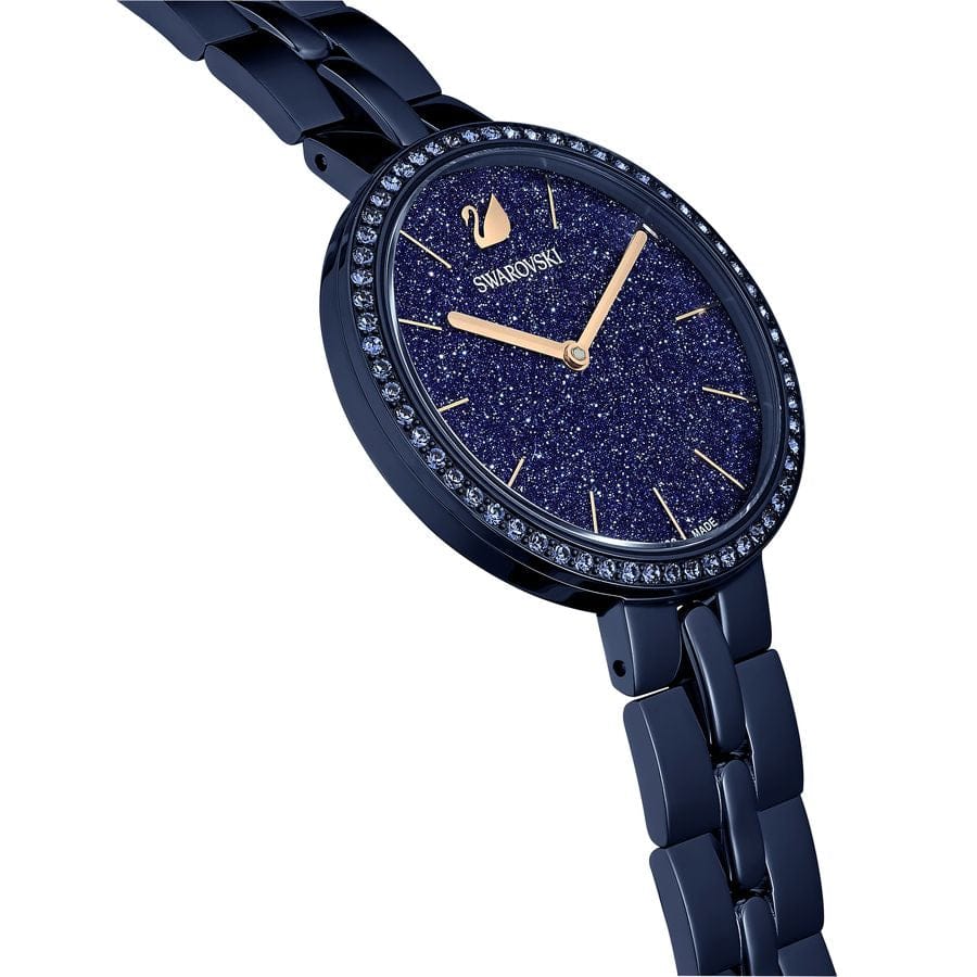 Swarovski Cosmopolitan Crystals Blue Dial Blue Steel Strap Watch for Women - 5647452