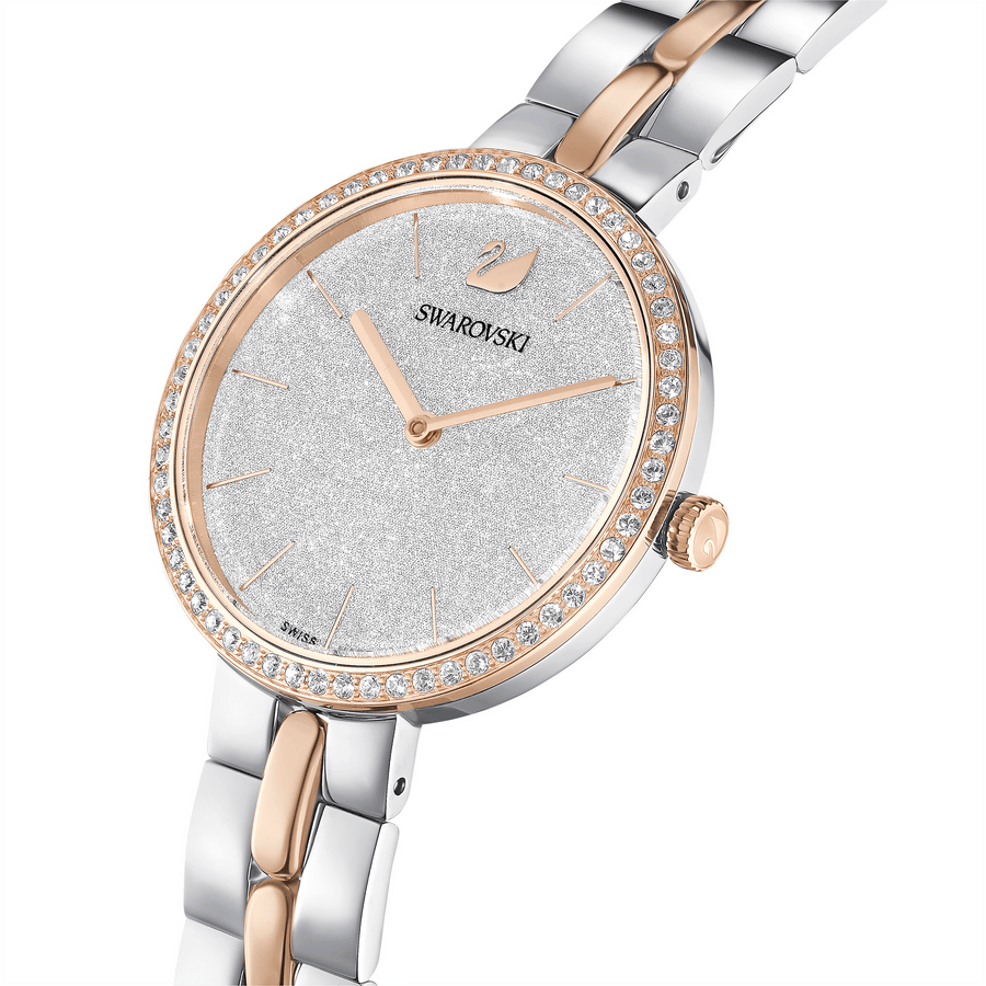 Swarovski Cosmopolitan Crystals Silver Dial Two Tone Steel Strap Watch for Women - 5644081