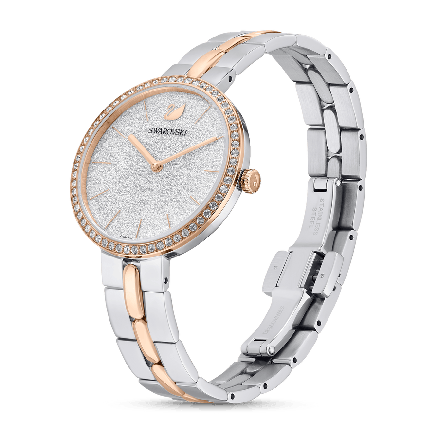 Swarovski Cosmopolitan Crystals Silver Dial Two Tone Steel Strap Watch for Women - 5644081
