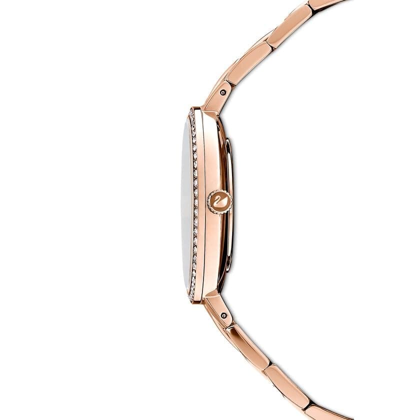 Swarovski Cosmopolitan Diamond Powder Gold Dial Rose Gold Steel Strap Watch for Women - 5517800