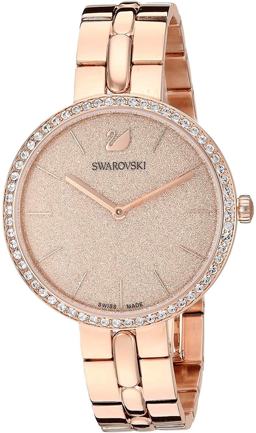Swarovski Cosmopolitan Diamond Powder Gold Dial Rose Gold Steel Strap Watch for Women - 5517800