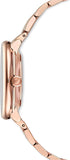 Swarovski Cosmopolitan Diamond Powder Silver Dial Rose Gold Steel Strap Watch for Women - 5517803