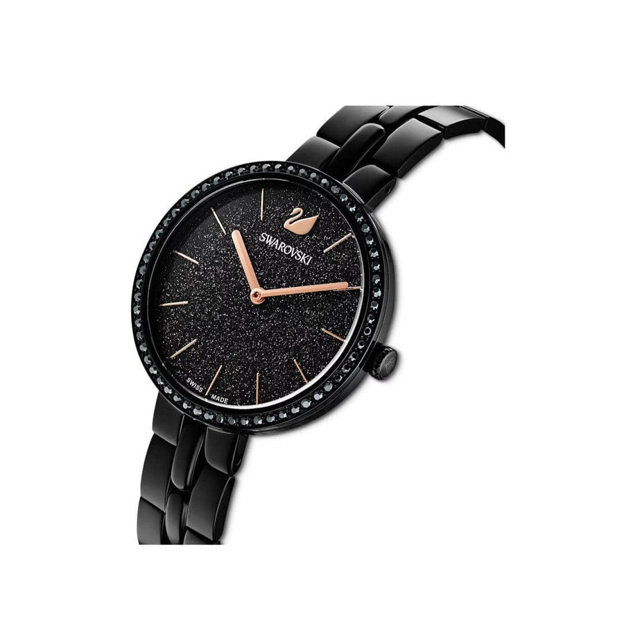 Swarovski Cosmopolitan PVD Black Dial Black Steel Strap Watch for Women - 5547646