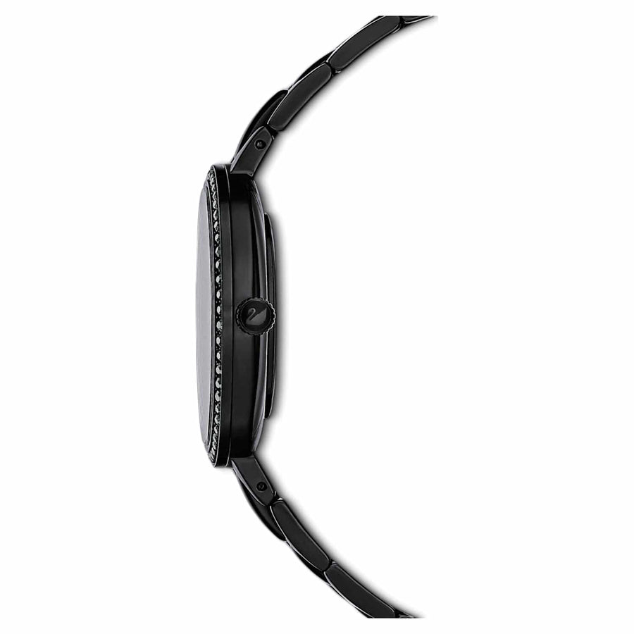Swarovski Cosmopolitan PVD Black Dial Black Steel Strap Watch for Women - 5547646
