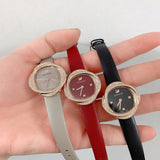 Swarovski Crystal Flower Black Dial Black Leather Strap Watch for Women - 5552421