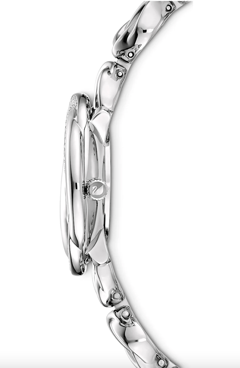 Swarovski Crystal Flower Silver Dial Silver Steel Strap Watch for Women - 5547622