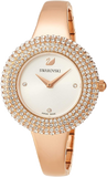 Swarovski Crystal Rose Silver Dial Rose Gold Steel Strap Watch for Women - 5484073