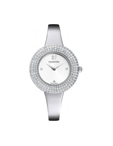 Swarovski Crystal Rose Silver Dial Silver Steel Strap Watch for Women - 5483853