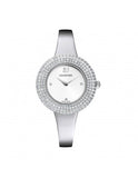 Swarovski Crystal Rose Silver Dial Silver Steel Strap Watch for Women - 5483853