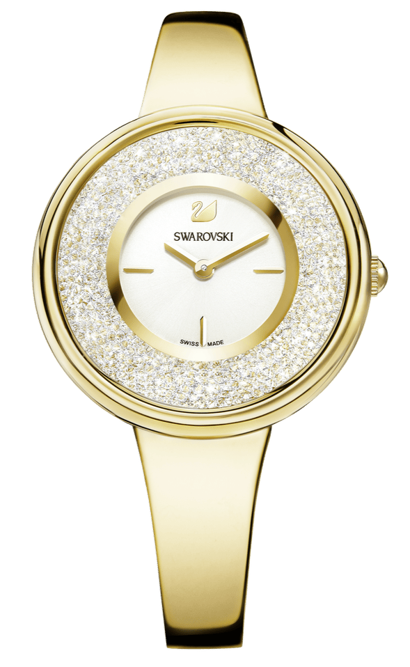 Swarovski Crystalline Bracelet White Dial Gold Steel Strap Watch for Women - 5269253