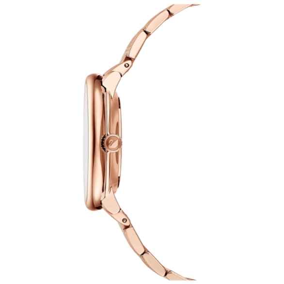 Swarovski Crystalline Chic Analog Black Dial Rose Gold Steel Strap Watch for Women - 5544587