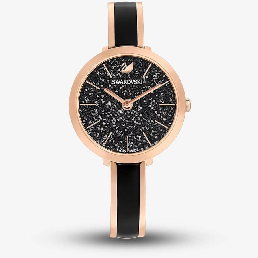 Swarovski Crystalline Delight Black Dial Two Tone Steel Strap Watch for Women - 5580530