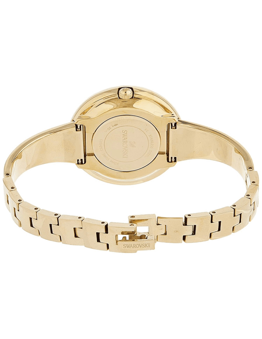 Swarovski Crystalline Bracelet White Dial Gold Steel Strap Watch for Women - 5269253