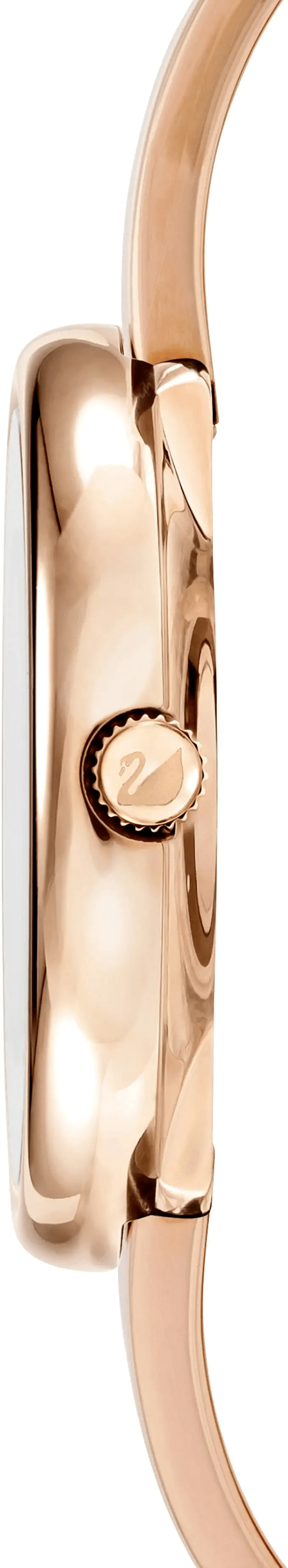 Swarovski Crystalline Pure Black Dial Rose Gold Steel Strap Watch for Women - 5295334