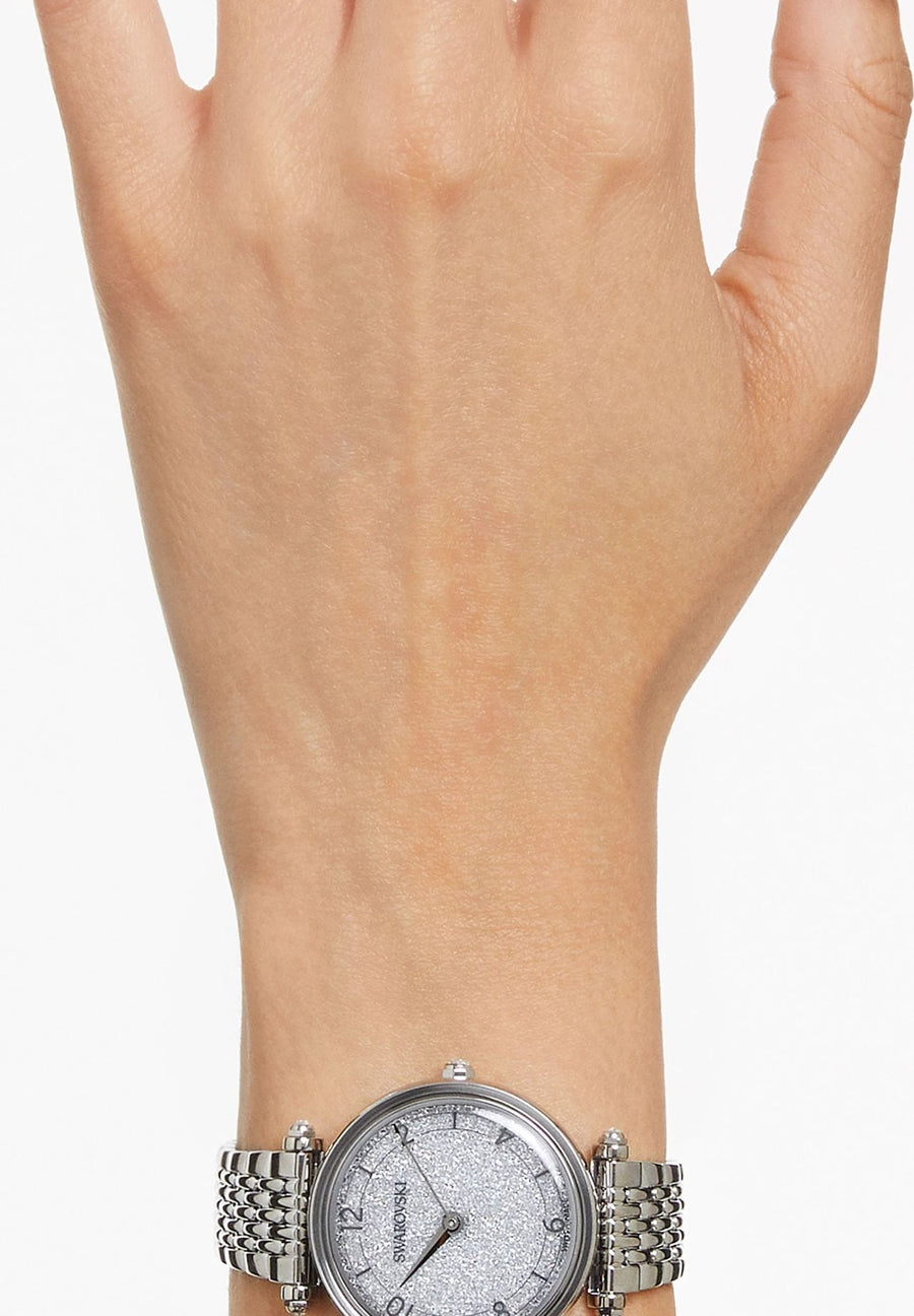 Swarovski Crystalline Wonder Silver Dial Silver Steel Strap Watch for Women - 5656929