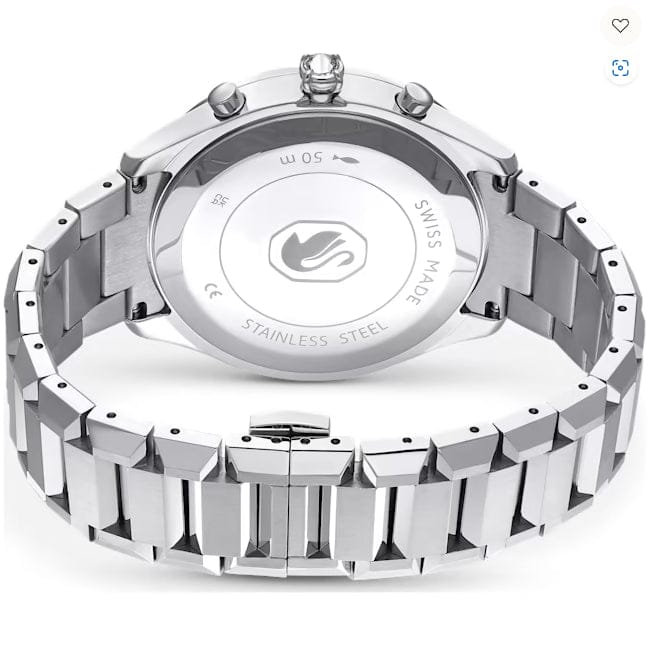 Swarovski Dextera Chronograph Silver Dial Silver Steel Strap Watch for Women - 5641297