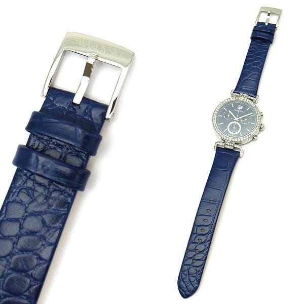 Swarovski Era Journey Blue Dial Blue Leather Strap Watch for Women - 5479239