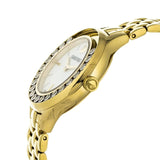 Swarovski Lovely Crystals White Dial Gold Steel Strap Watch for Women - 5242895