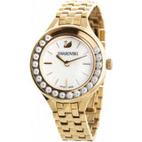 Swarovski Lovely Crystals White Dial Gold Steel Strap Watch for Women - 5242895