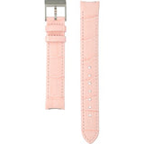 Swarovski Crystal Quartz Pink Dial Pink Leather Strap Watch for Women - 5575217