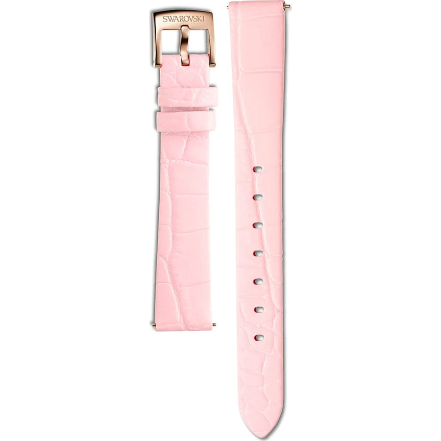 Swarovski Crystal Quartz Pink Dial Pink Leather Strap Watch for Women - 5575217