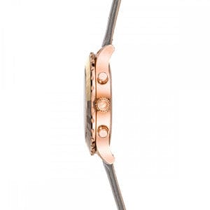 Swarovski Octea Lux Chrono Grey Dial Grey Leather Strap Watch for Women - 5452495