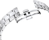 Swarovski Octea Lux Sport Chronograph Black Dial Silver Steel Strap Watch for Women - 5610520